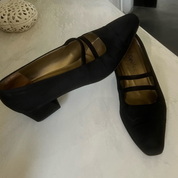 YSL authentic Vintage black suede slip on shoes - Picture 8 of 11